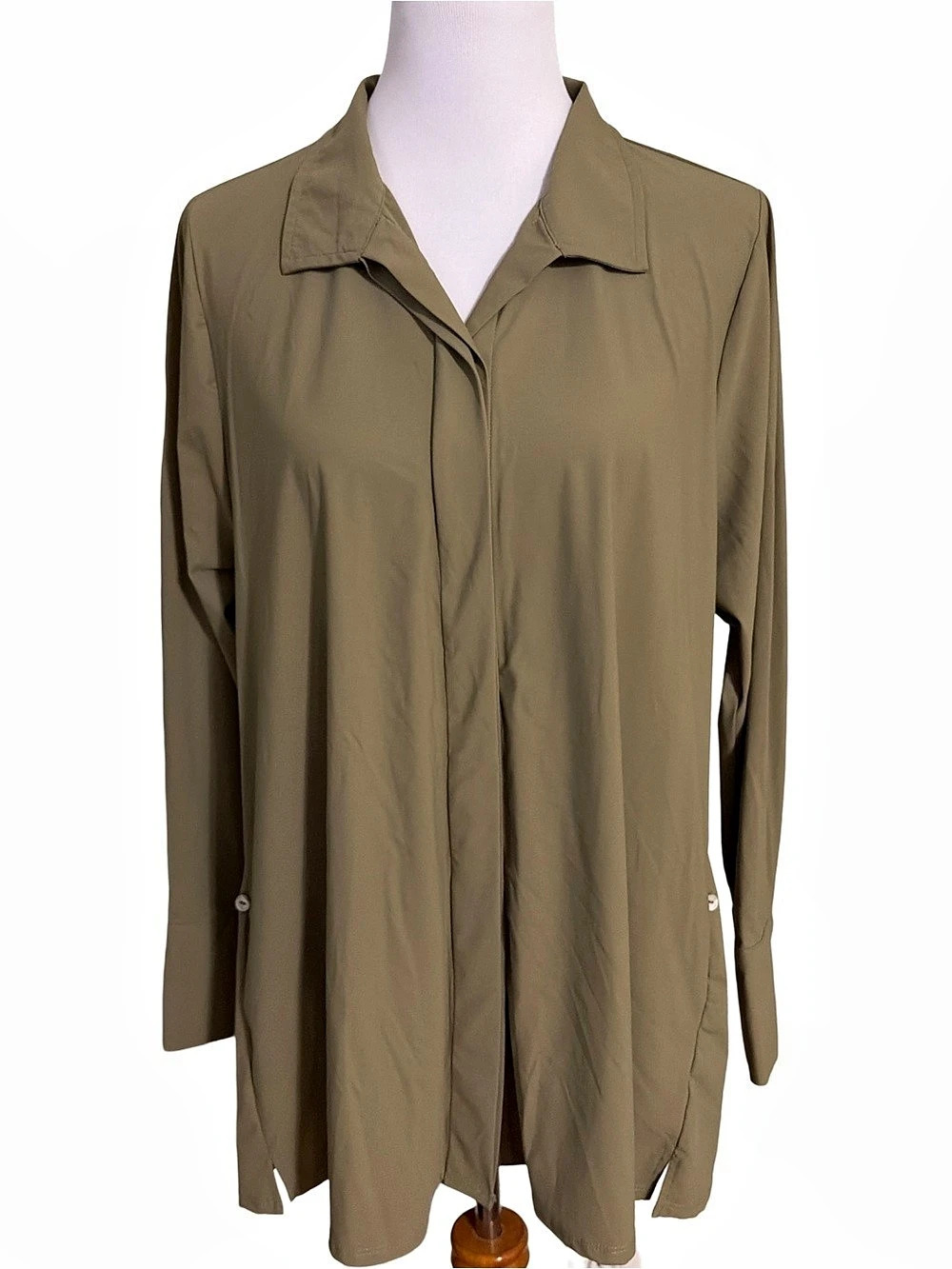 Maria Wynne Long Sleeve Tunic in Brown XL Like New